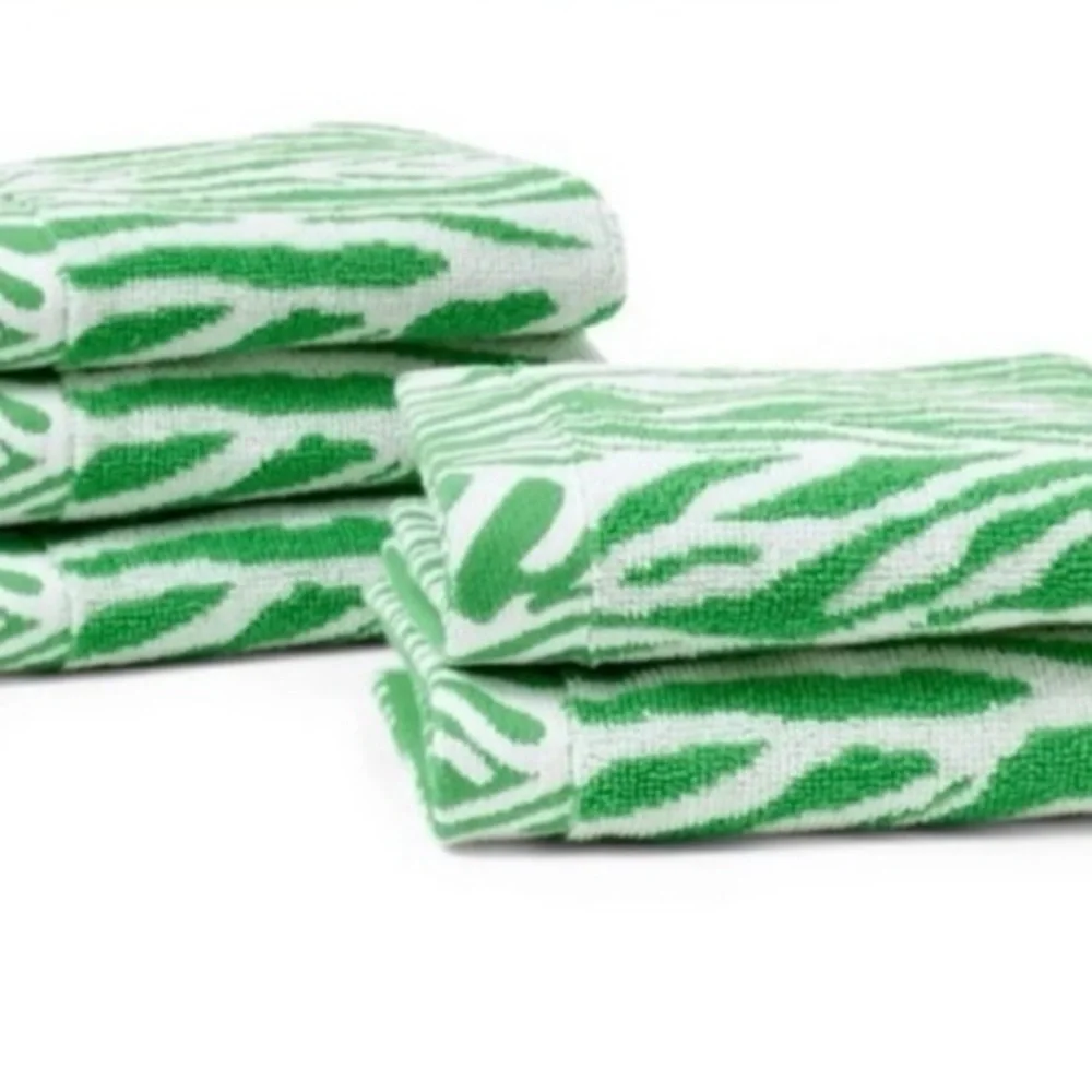 NWT DVF x Target sea twig green set of 5 washcloths